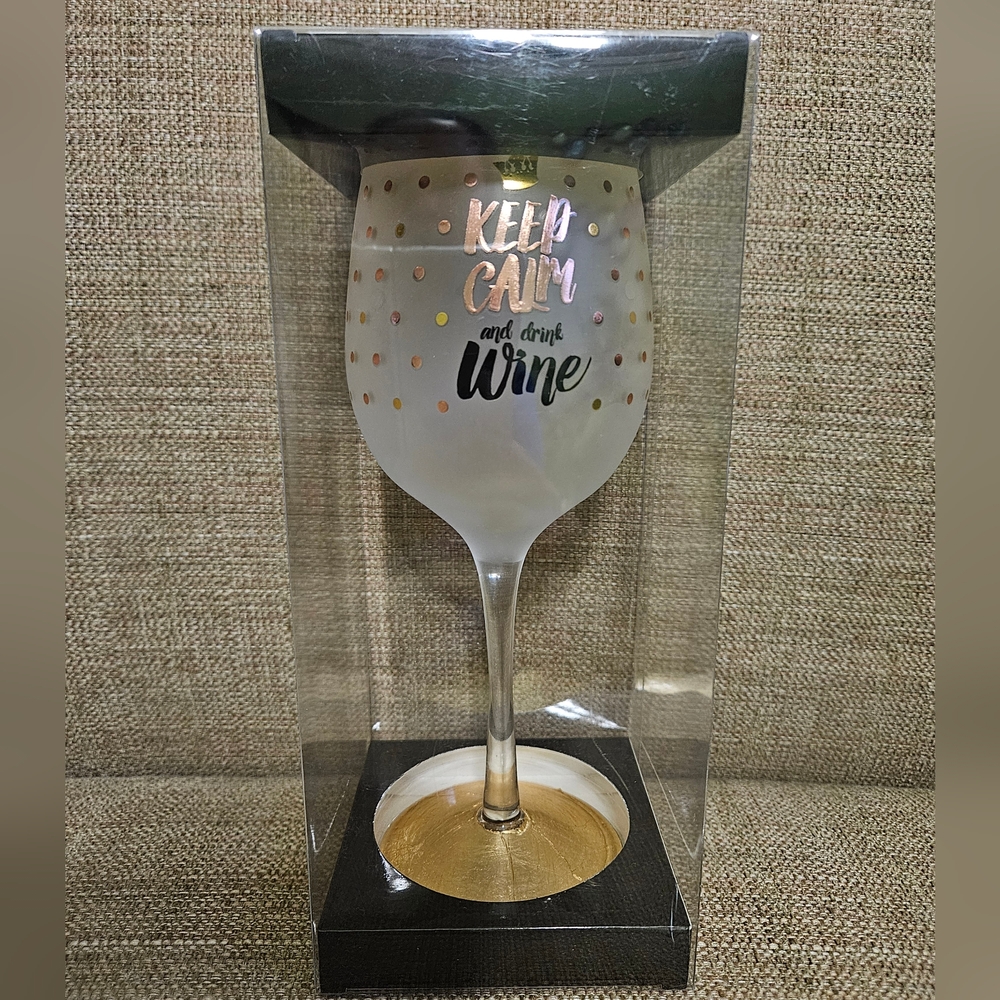 Keep Calm and Drink Wine 16 oz wine glass
